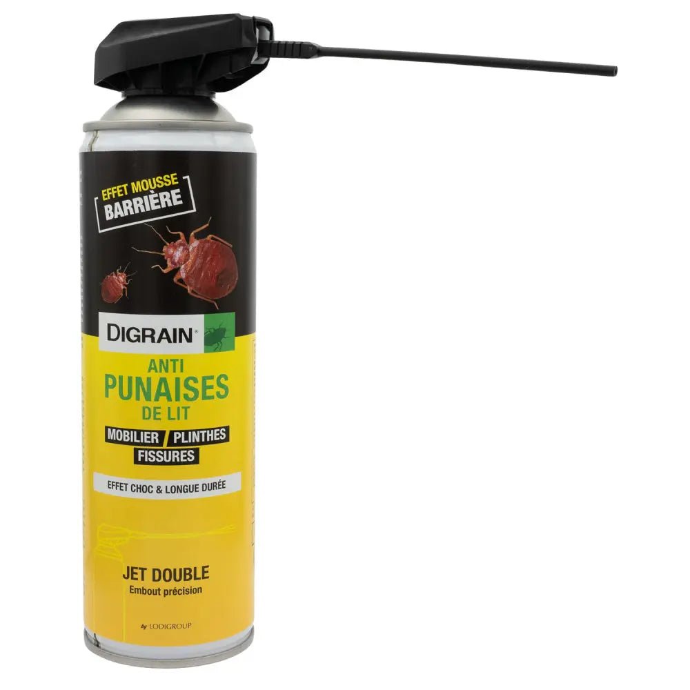 Digrain anti - punaises de lit aérosol choc - effet mousse barrière - Insectoff Professionnel